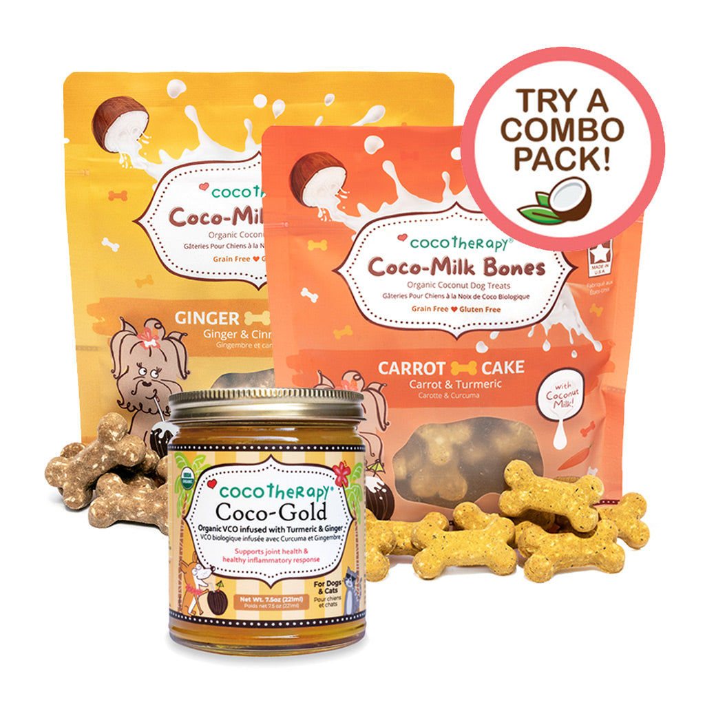 Anti-Inflammatory Support Triple Combo Pack - Coco-Gold + Carrot + Ginger Coco-Milk Bones