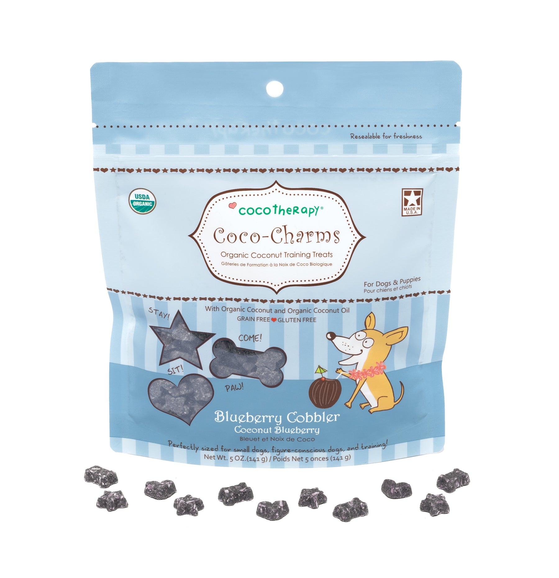 Coco-Charms Training Treats Berry Dessert Duo - Blueberry + Cranberry
