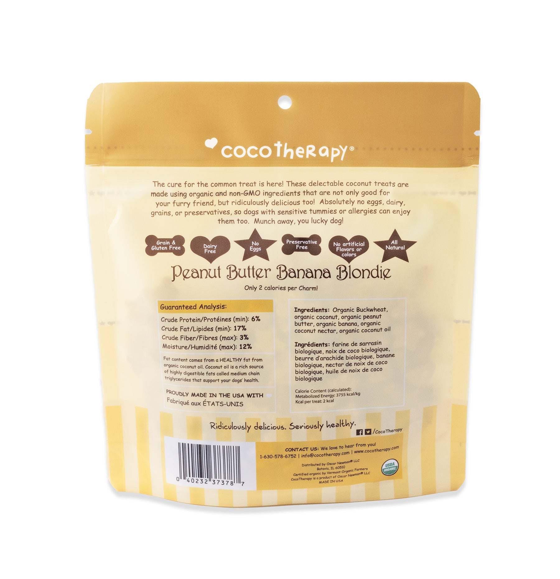 Coco-Charms Training Treats PB Dessert Duo - Pumpkin + Peanut Butter Banana