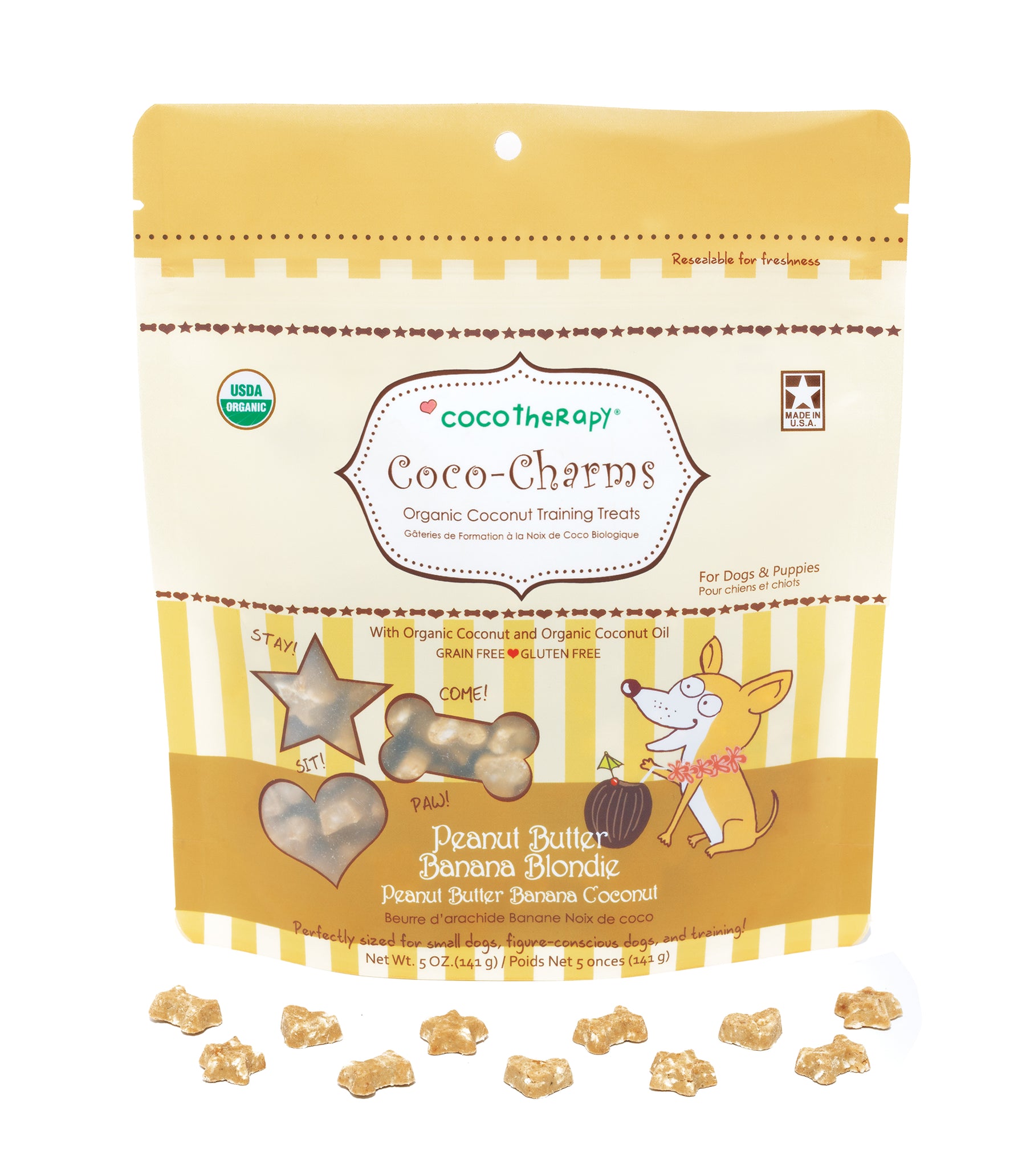 Coco-Charms Training Treats PB Dessert Duo - Pumpkin + Peanut Butter Banana