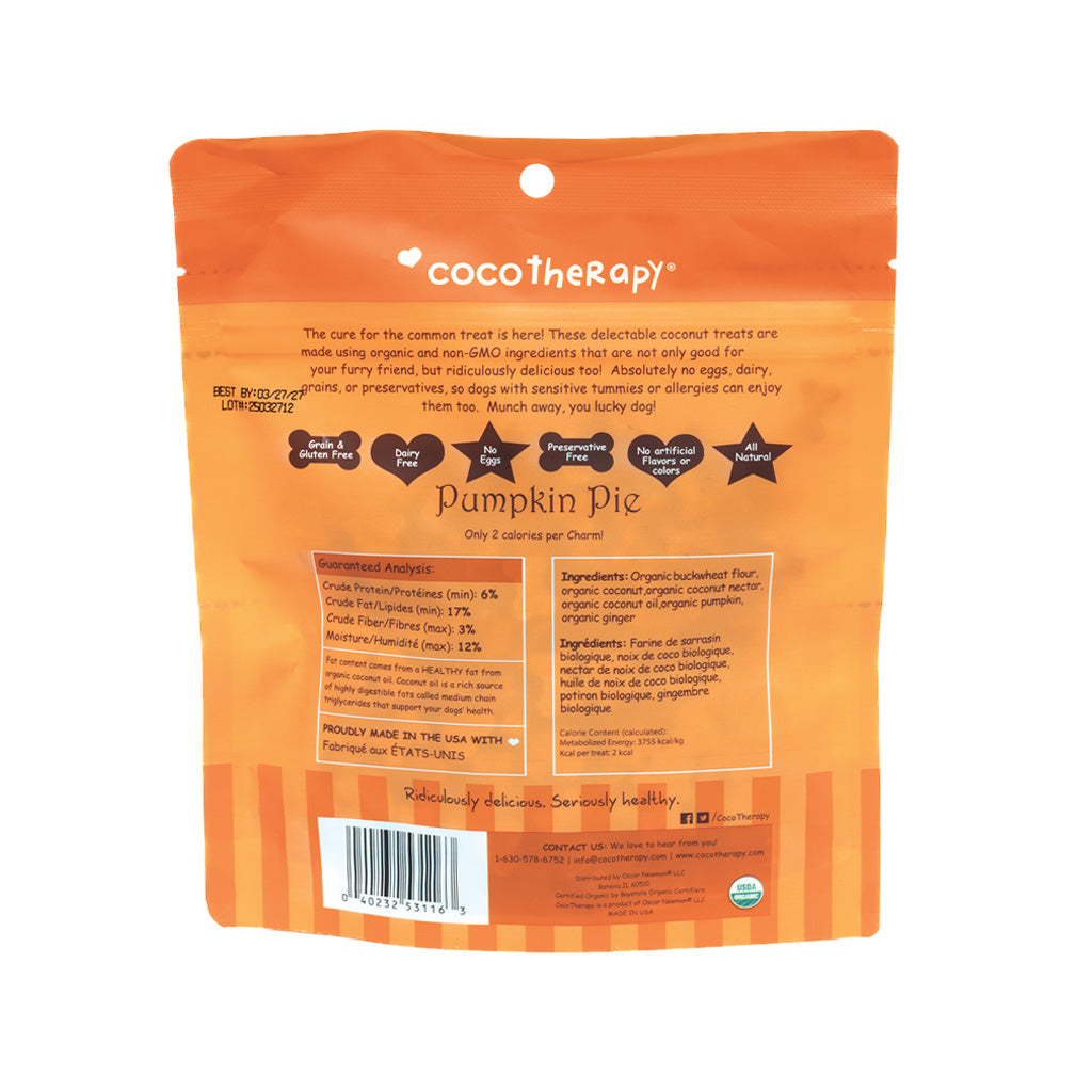 Coco-Charms Training Treats Pumpkin Pie - Organic Training Treat for dogs