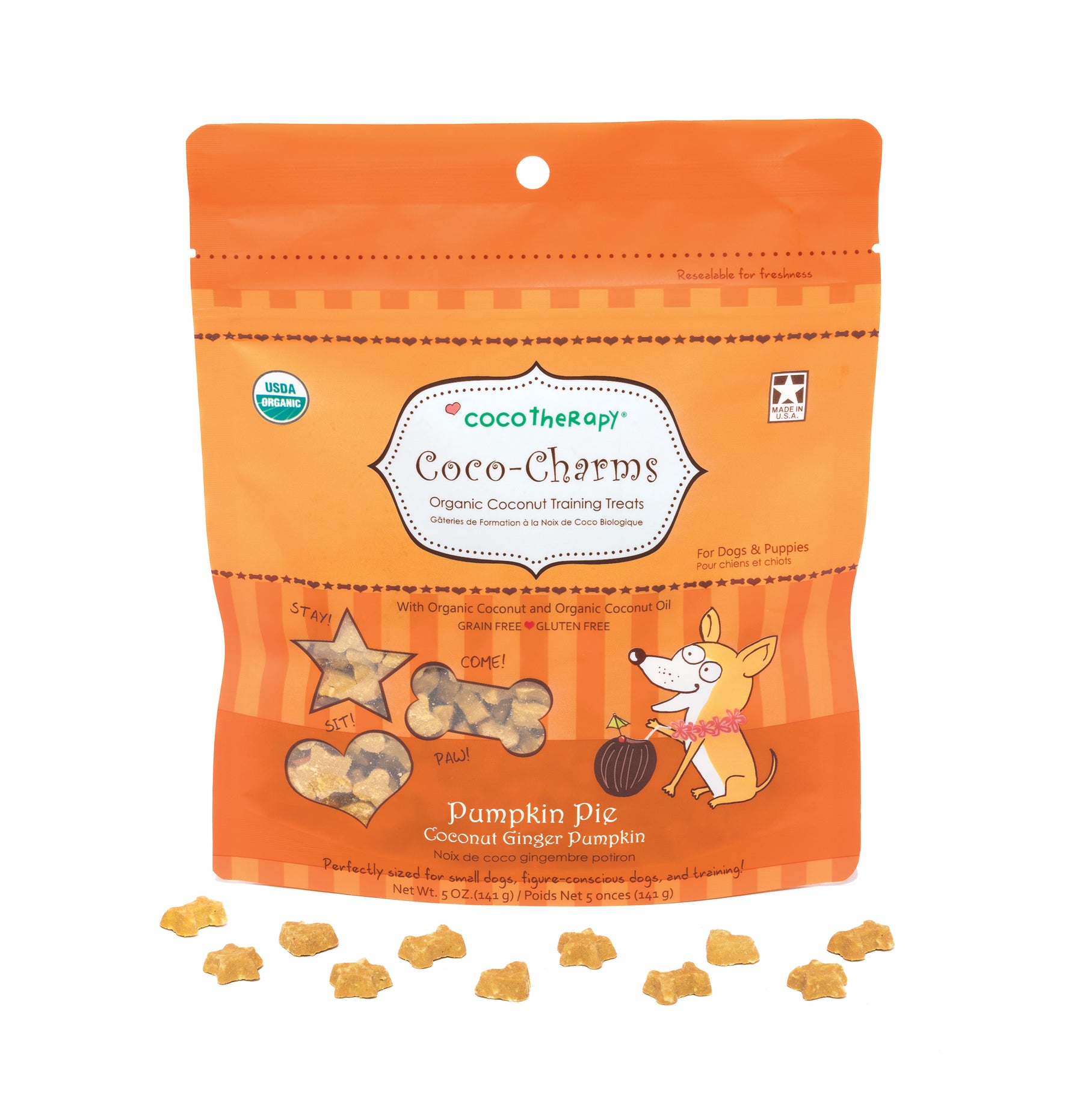 Coco-Charms Training Treats PB Dessert Duo - Pumpkin + Peanut Butter Banana