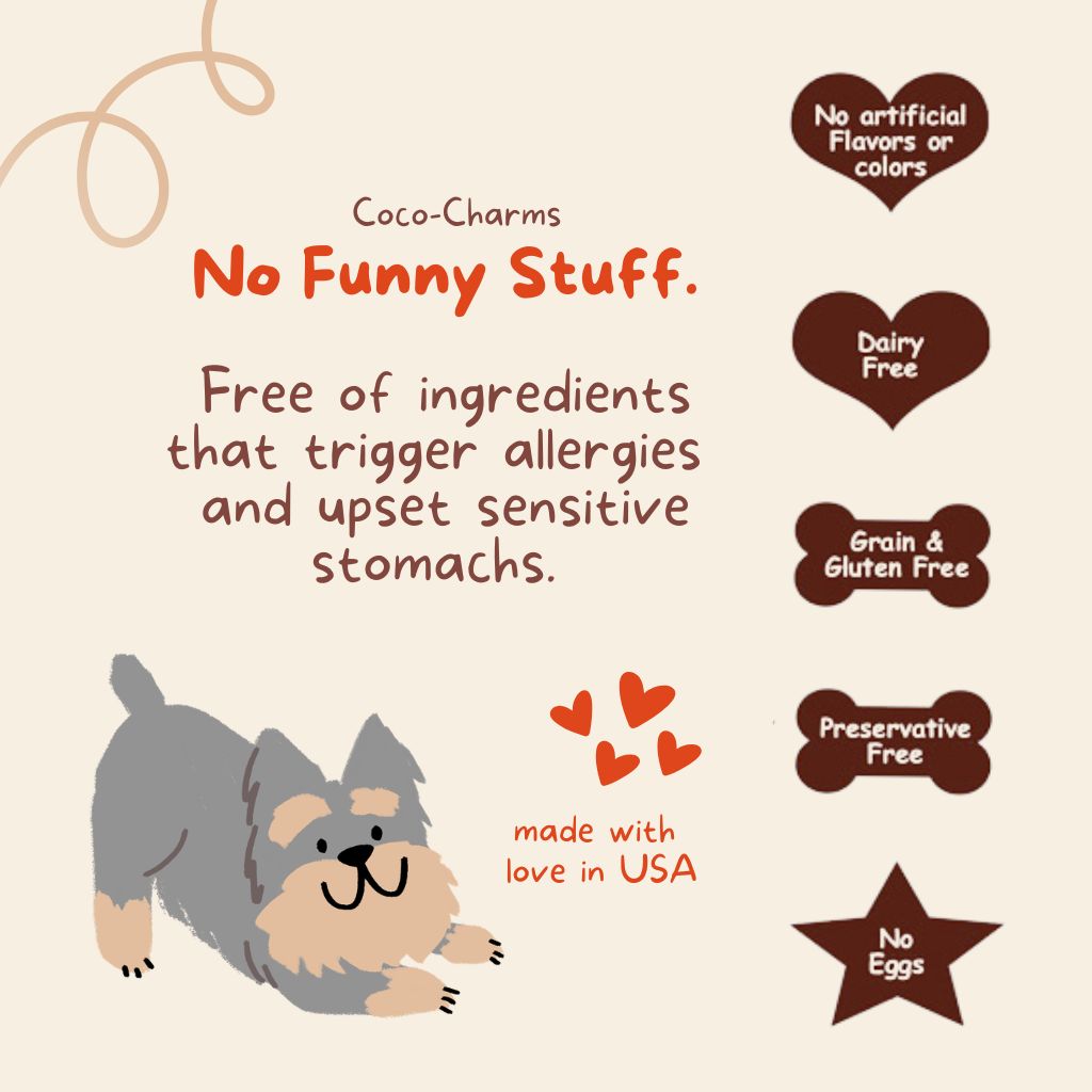 Coco-Charms Training Treats Blueberry Cobbler - Organic Training Treat for dogs