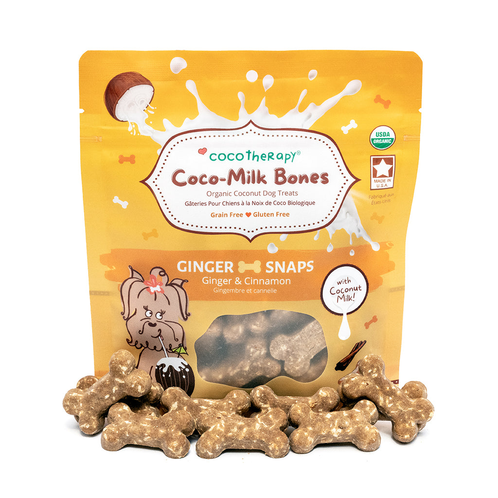 Coco-Milk Bones Ginger Snaps Biscuit - Organic Coconut Treat for dogs