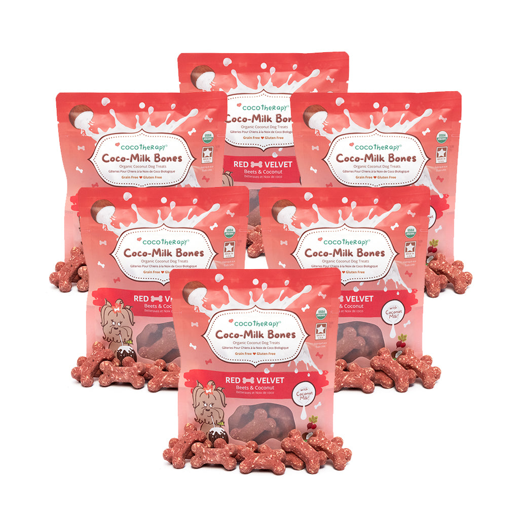 Coco-Milk Bones Red Velvet Biscuit - Organic Coconut Treat for dogs