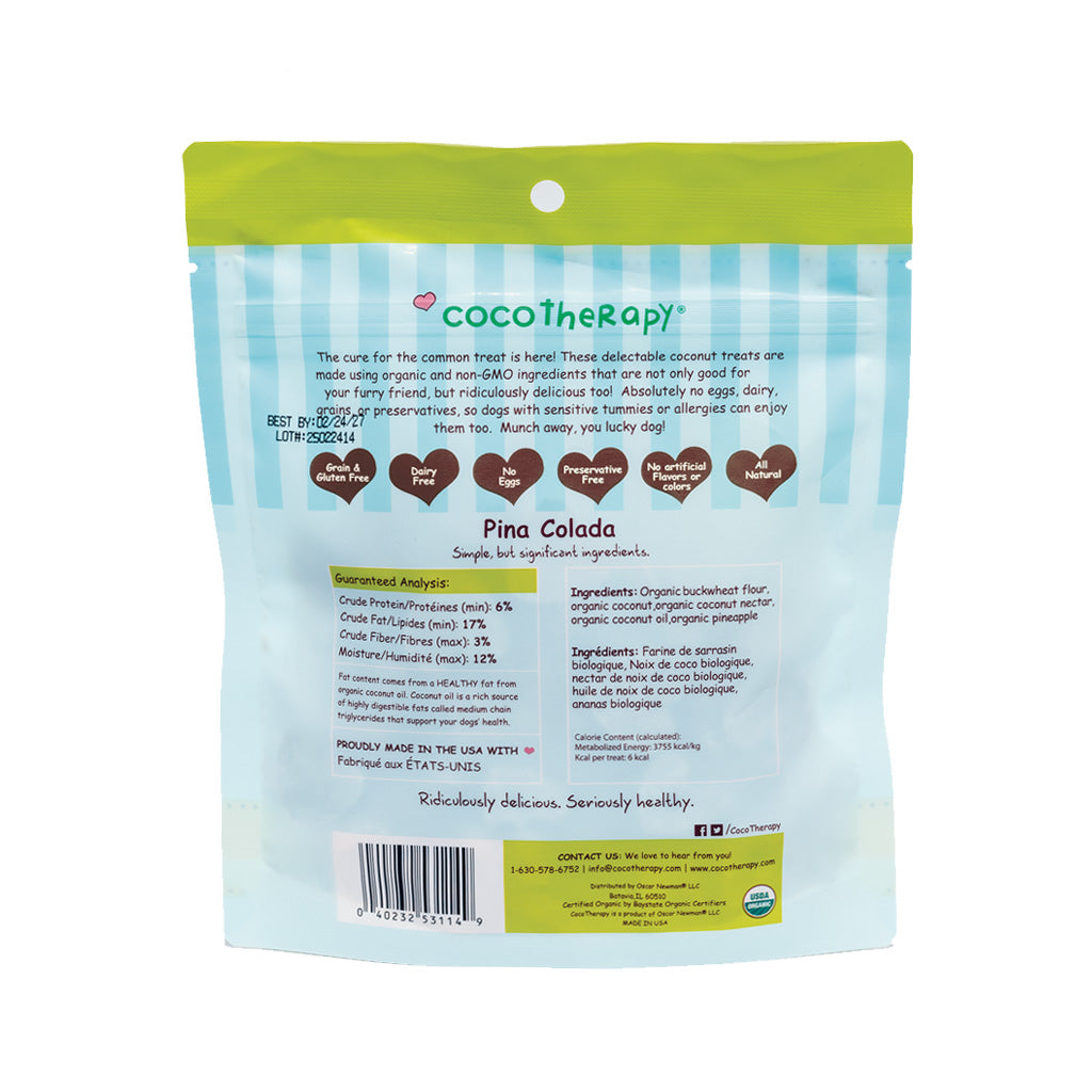 Pure Hearts Coconut Cookies Piña Colada - Organic Treat for dogs