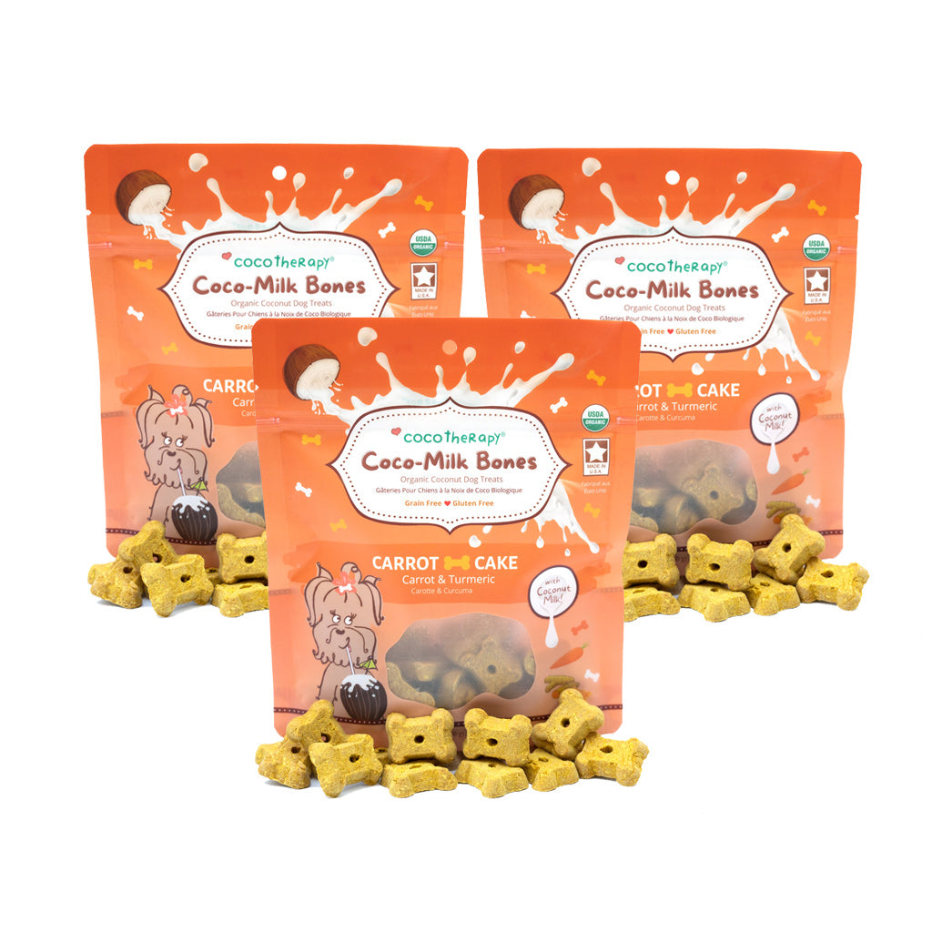 Coco-Milk Bones Carrot Cake Biscuit - Organic Coconut Treat for dogs