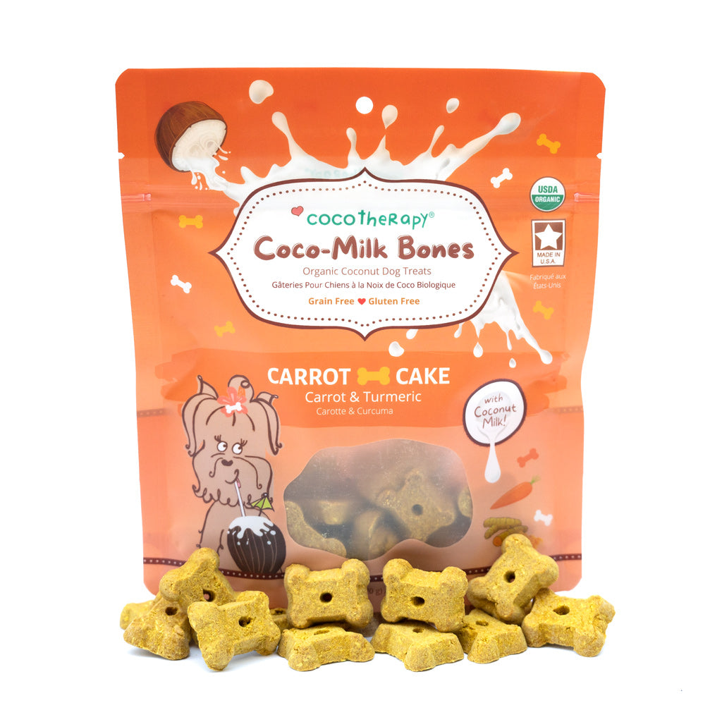 Coco-Milk Bones Carrot Cake Biscuit - Organic Coconut Treat for dogs