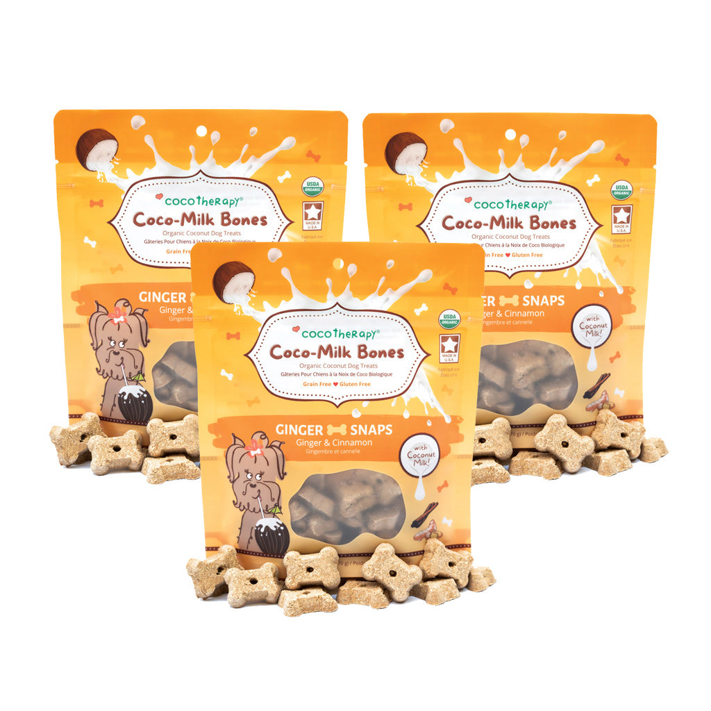 Coco-Milk Bones Ginger Snaps Biscuit - Organic Coconut Treat for dogs