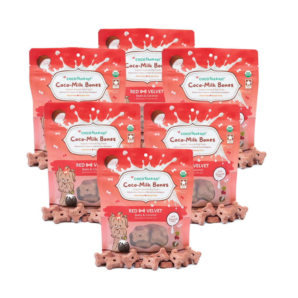 Coco-Milk Bones Red Velvet Biscuit - Organic Coconut Treat for dogs