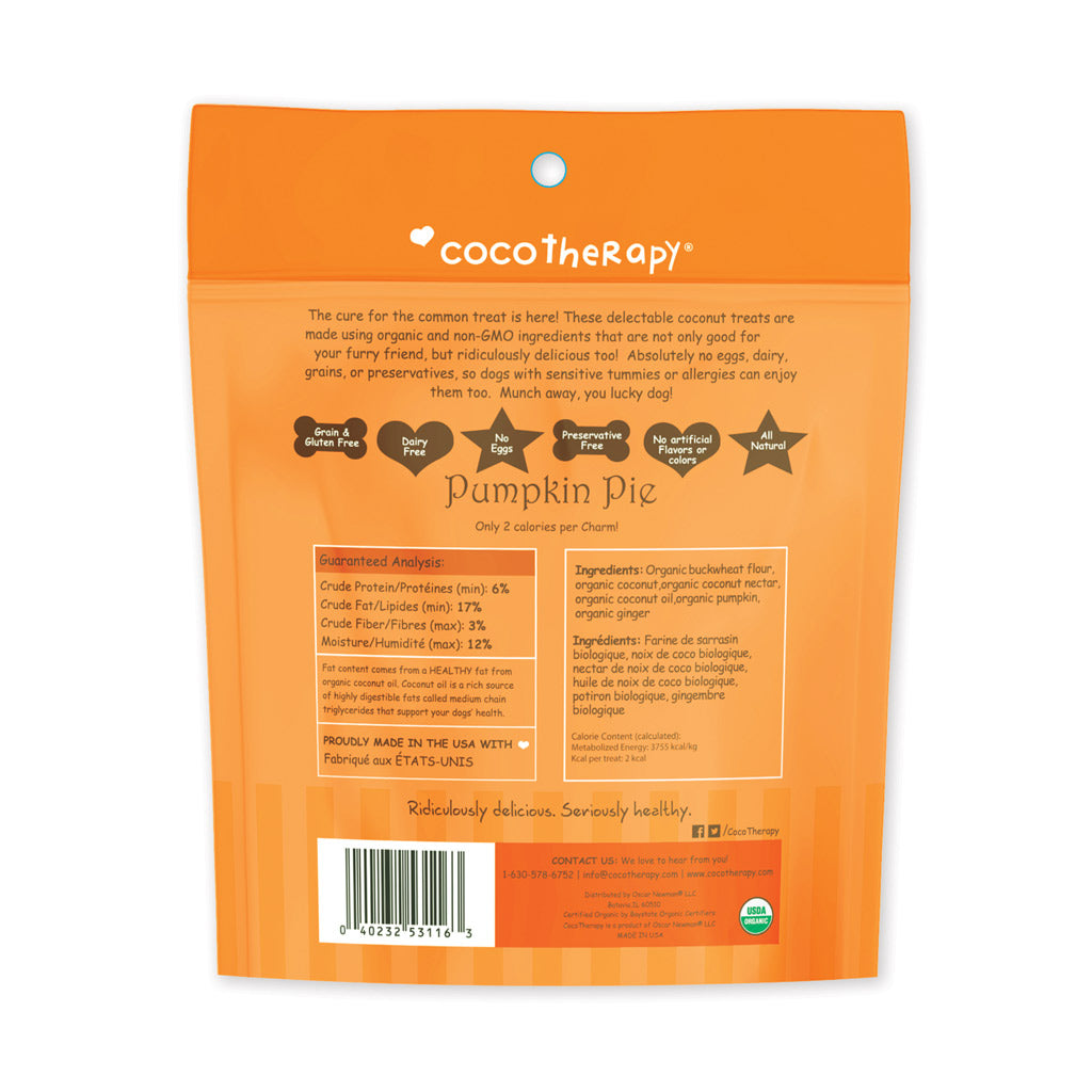 Coco-Charms Training Treats Pumpkin Pie - Organic Training Treat for dogs