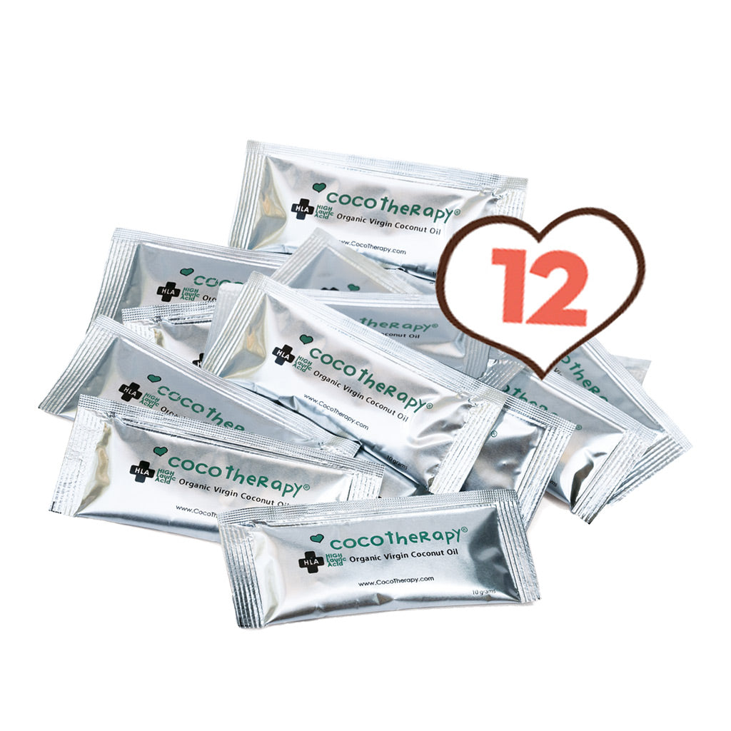 Coconut Oil Home & Go Combo - Virgin Coconut Oil (16 oz) & Coconut Oil Portable Packets