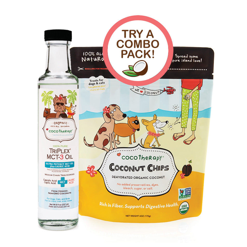 Super Senior Combo | TriPlex MCT-3 Oil | Coconut Chips For Pets