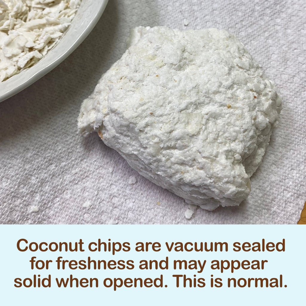 Organic Coconut Chips - Raw Coconut for dogs, cats, birds