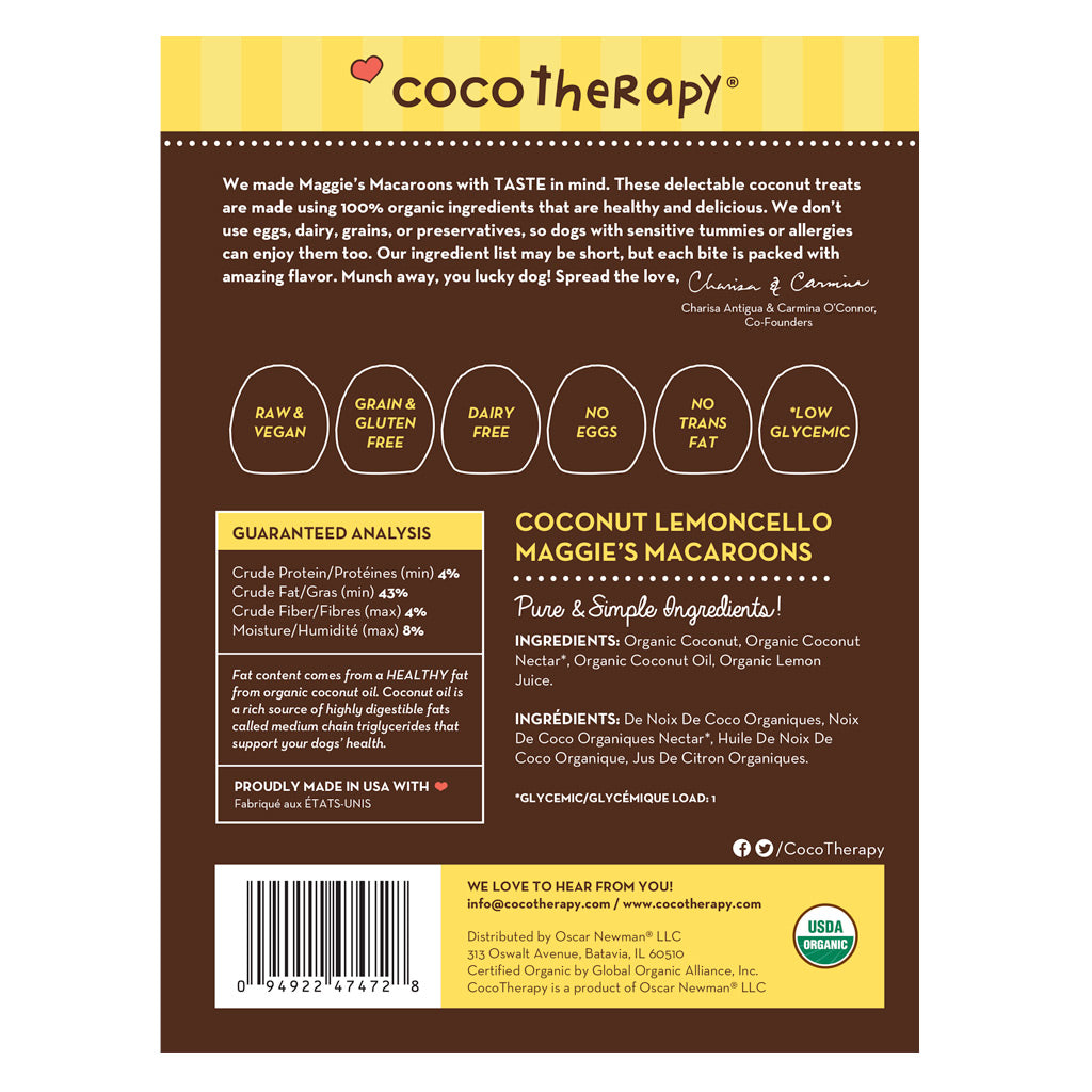 Maggie's Macaroons coconut for dogs | coconut dog treats | organic dog treats