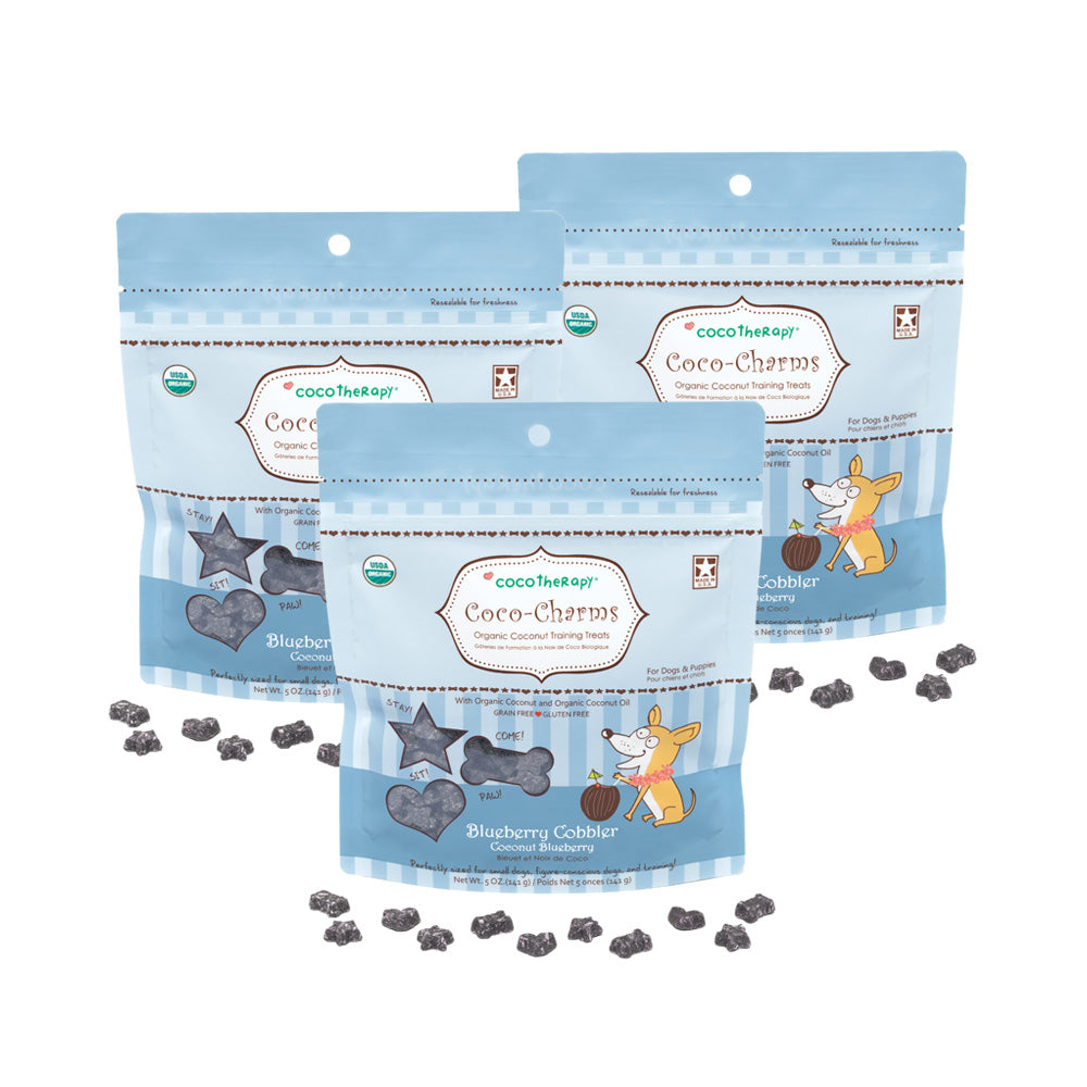 Coco-Charms Training Treats Blueberry Cobbler - Organic Training Treat for dogs