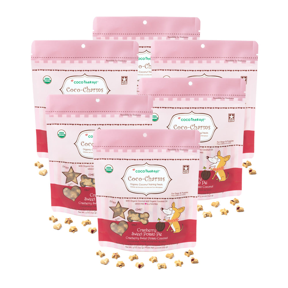 Coco-Charms Training Treats Cranberry Sweet Potato Pie - Organic Training Treat for dogs