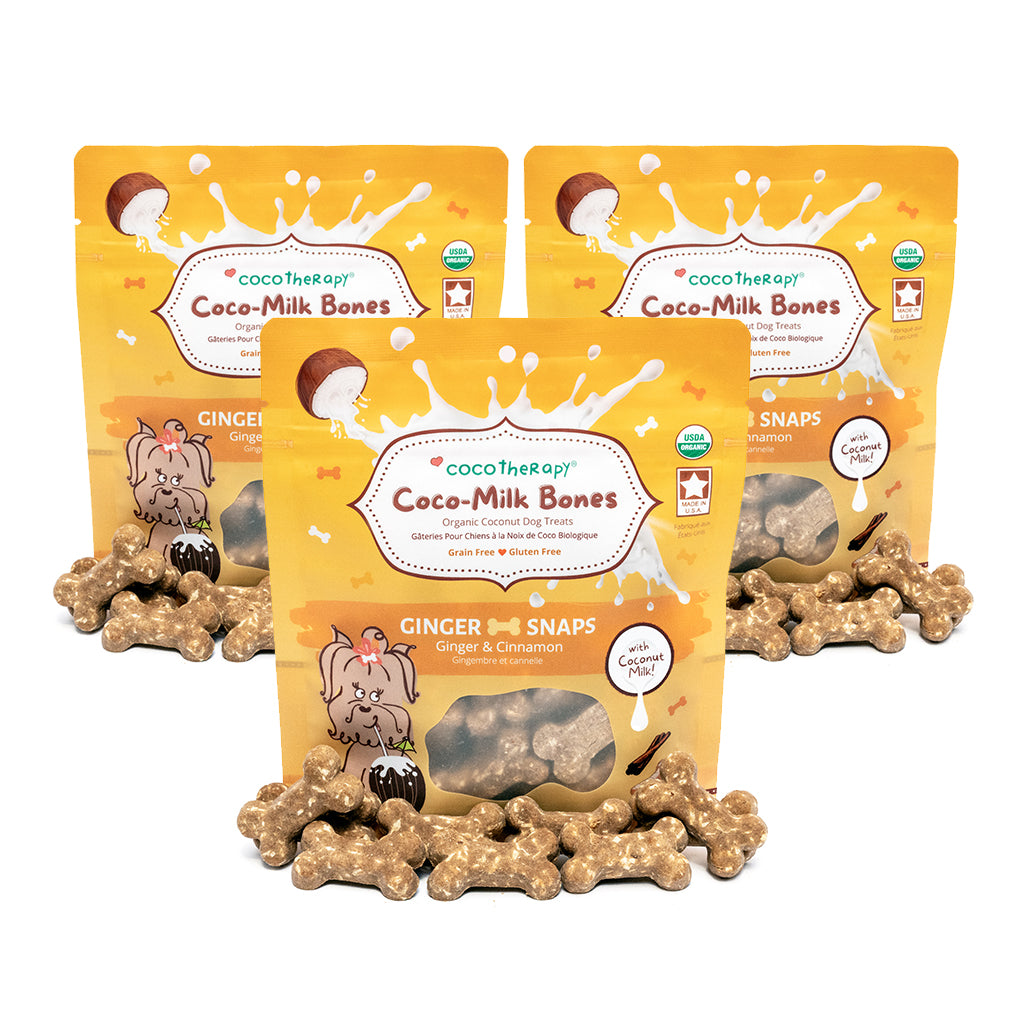 Coco-Milk Bones Ginger Snaps Biscuit - Organic Coconut Treat for dogs