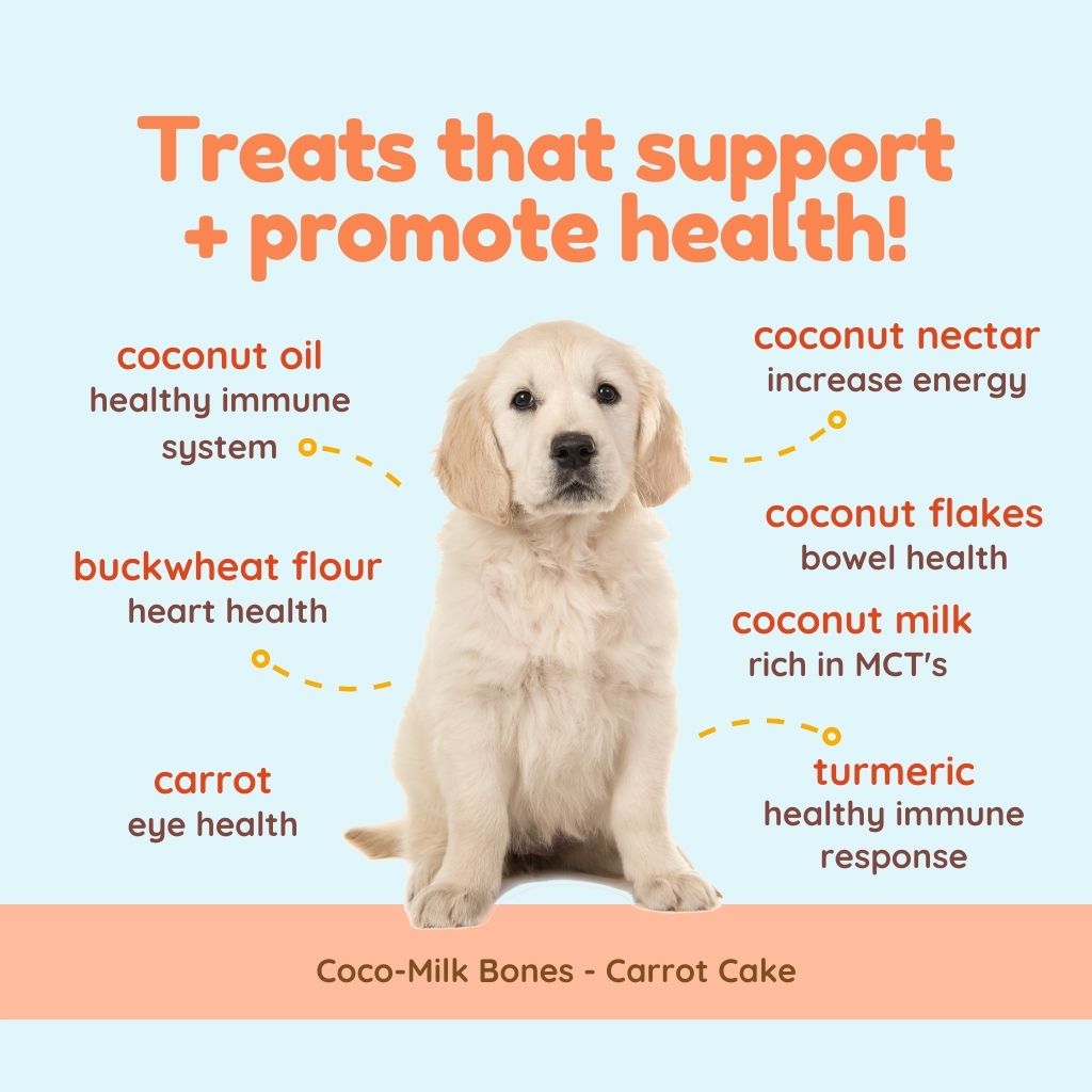 Coco-Milk Bones Carrot Cake Biscuit - Organic Coconut Treat for dogs