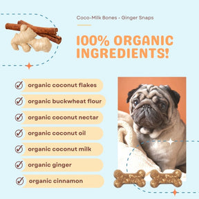 Coco-Milk Bones Triple Treat - Organic Coconut Biscuit Treats for dogs