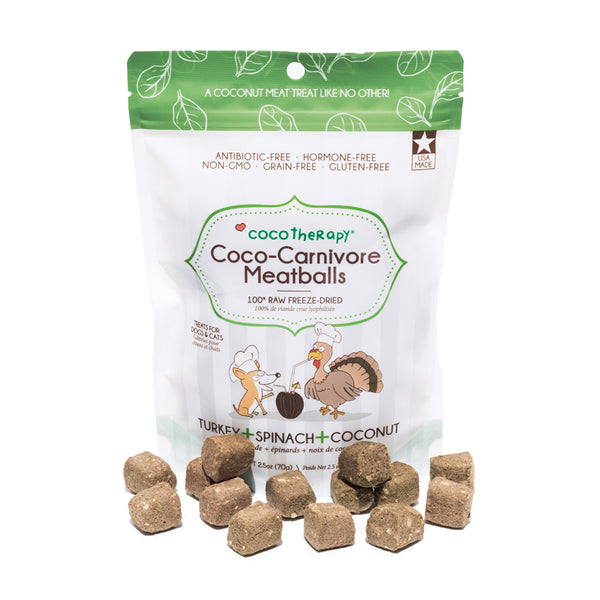 Coco Carnivore Meatballs | Turkey Spinach | Coconut Treats For Pets