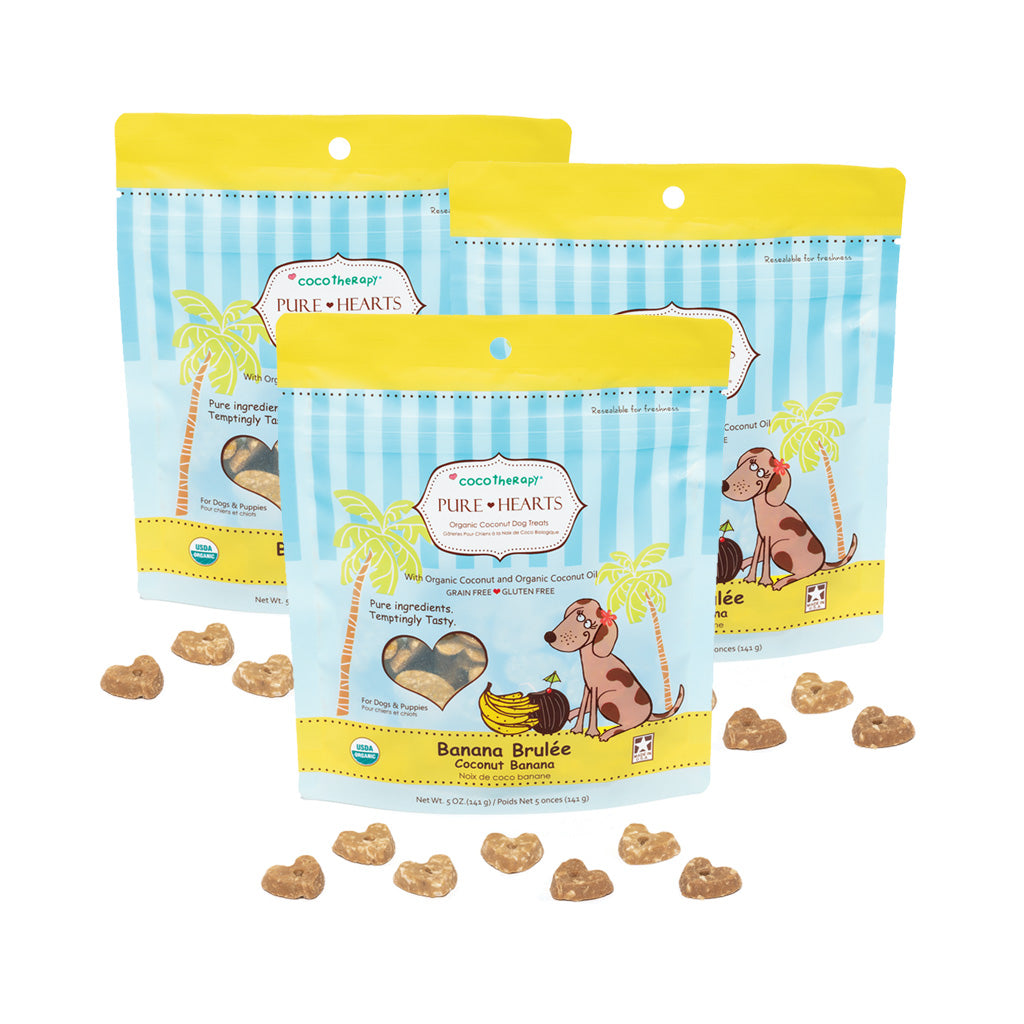 Pure Hearts Coconut Cookies Banana Brulée - Organic Treat for dogs