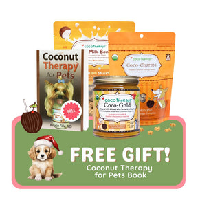 Golden Seniors Gift Pack -  Coco-Gold + Coco-Milk Bones Ginger + Coco-Charms Pumpkin Pie + FREE Coconut Therapy for Pets Book ( $15.95 Value )