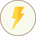 Yellow lightning bolt