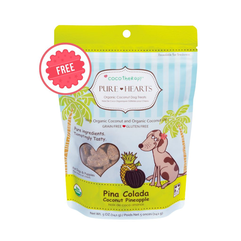 Holiday Feast Gift Pack -  Coco-Carnivore Chicken Meatballs + Coco-Charms Cranberry Sweet Potato + Coco-Milk Bones Carrot Cake + FREE Pina Colada Pure Hearts ( $13.10 Value )