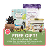 Spoiled Kitty Gift Pack - Coco-Carnivore Chicken Meatballs + Hairball Plus + 8 oz. Virgin Coconut Oil + FREE 5pk of Cat Toys ( $14.00 Value )