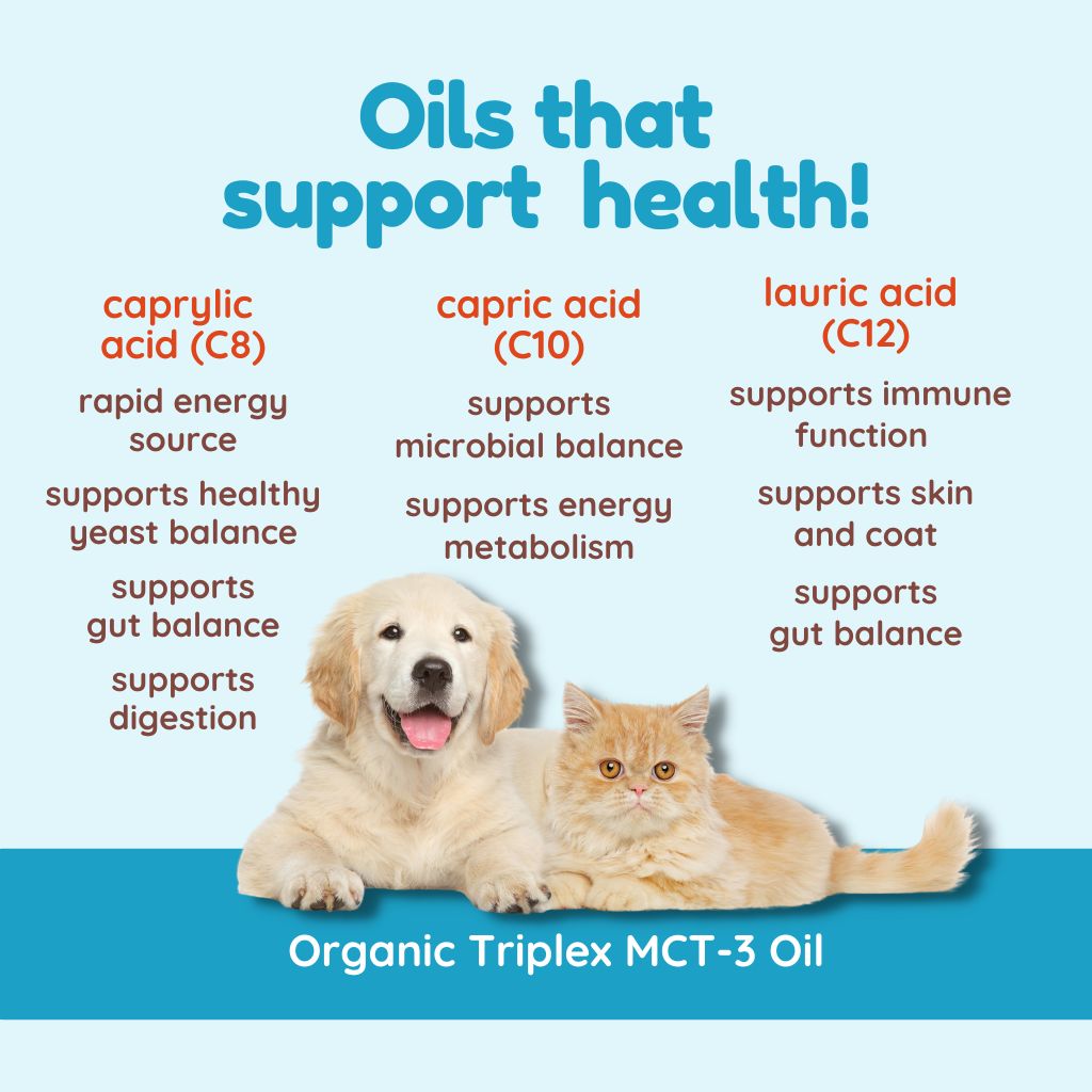 TriPlex™ MCT-3 Oil (16 oz) - MCT Oil for dogs, cats, and birds
