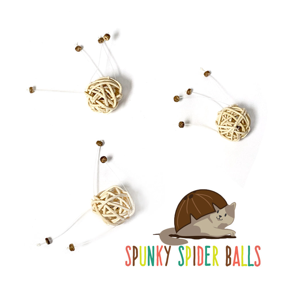 Spunky Spider Balls Cat Toy - 3 Pack