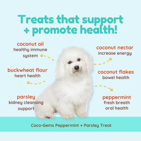 Coco-Gems Training Treats Peppermint + Parsley - Organic Training Treat for dogs