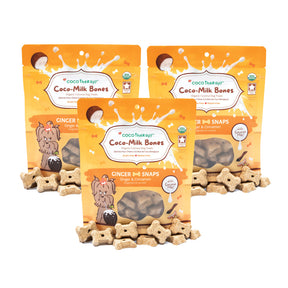 Coco-Milk Bones Ginger Snaps Biscuit - Organic Coconut Treat for dogs