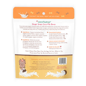 Coco-Milk Bones Ginger Snaps Biscuit - Organic Coconut Treat for dogs