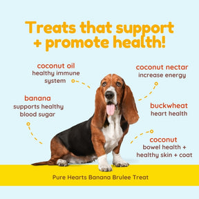 Pure Hearts Coconut Cookies Banana Brulée - Organic Treat for dogs