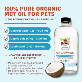 TriPlex™ MCT-3 Oil (16 oz) - MCT Oil for dogs, cats, and birds