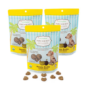 Pure Hearts Coconut Cookies Banana Brulée - Organic Treat for dogs