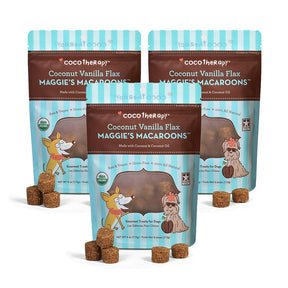 Maggie's Macaroons Coconut Vanilla Flax - Organic Coconut Treat for dogs