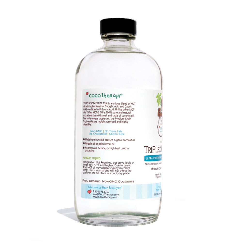 Super Size Power Combo - Triplex MCT-3 Oil (16 oz) + Organic Virgin Coconut Oil Refill Pouch (24 oz)